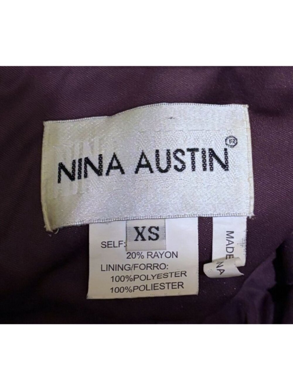 Y2K Nina Austin Silk Blend Dress XS Halter Backless Beaded Butterfly Fairy HOCO - Picture 10 of 13